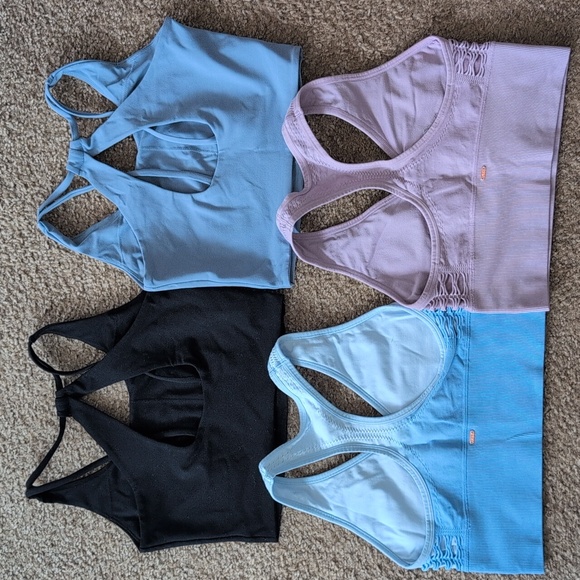 PINK Victoria's Secret Gray Ribbed Detail Selling As A Lot Of 4 - Picture 2 of 5